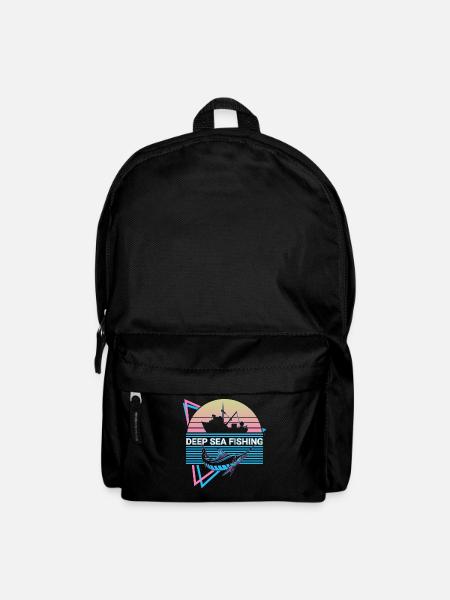 Hochseefischen Fischer Retro - Rucksack - Schwarz