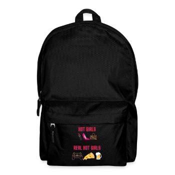 Hot Girls Vs. Real Hot Girls Lipstick vs. Pizza - Rucksack - Schwarz - Vorne