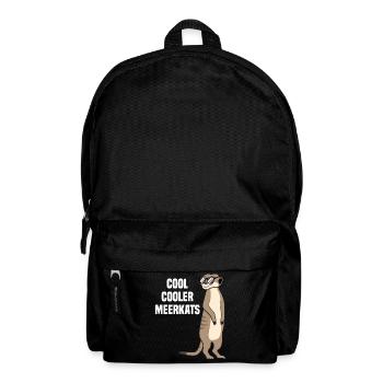 Suricate cool drôle de dicton cadeau - Sac à dos - noir - Devant