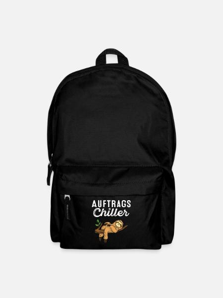 Faultier Tshirt Damen Herren Faul Müde Bürohumor - Rucksack - Schwarz