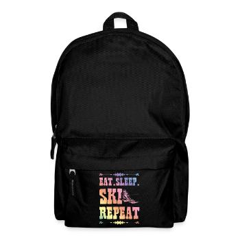 Eat Sleep Ski Repeat - Rucksack - Schwarz - Vorne