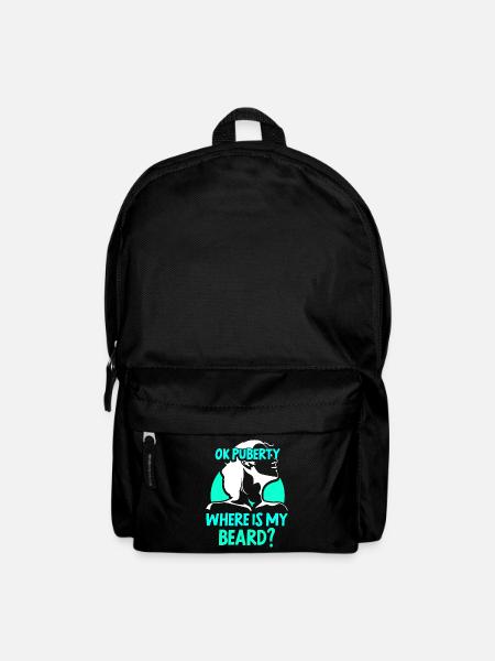 Ok Pubertät Wo Ist Mein Bart? Erwachsen Teenager - Rucksack - Schwarz