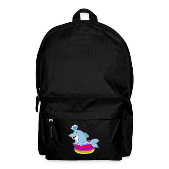 Dolphin Swimming Pool Summer - Backpack - black - Front