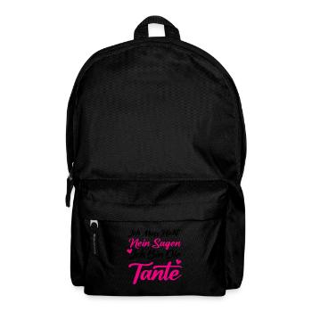 Ich muss nicht NEIN sagen ich bin die Tante Spruch - Rucksack - Schwarz - Vorne