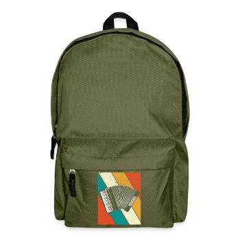 Accordion Styrian Harmonica Accordion - Backpack - olive green - Front