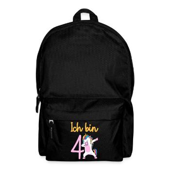 4. Geburtstag Mädchen 4 Jahre - Rucksack - Schwarz - Vorne
