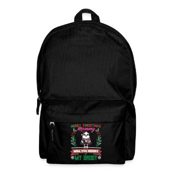 Merry Christmas Mommy And Will You Merry My Daddy - Rucksack - Schwarz - Vorne