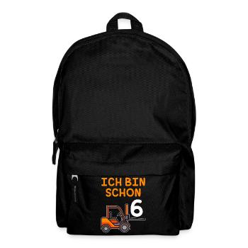 6. Geburtstag Junge 6 Jahre - Rucksack - Schwarz - Vorne