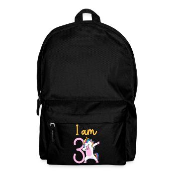 3ème anniversaire fille 3 ans - Sac à dos - noir - Devant