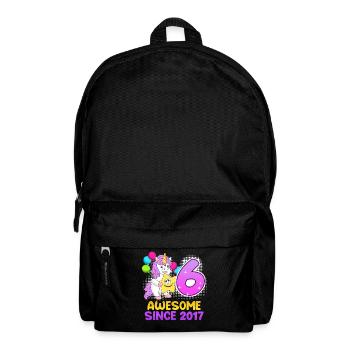 6ème anniversaire fille fille 6 ans - Sac à dos - noir - Devant