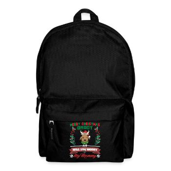Merry Christmas Daddy And Will You Merry My Mommy - Rucksack - Schwarz - Vorne