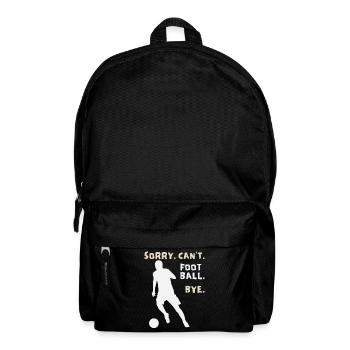 Football, football player, no time, saying - Backpack - black - Front