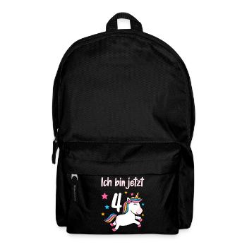 4. Geburtstag Mädchen 4 Jahre - Rucksack - Schwarz - Vorne