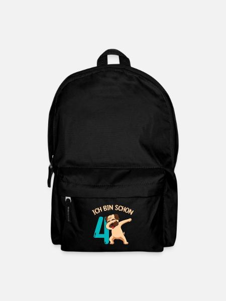Ich bin 4 Jahre 4. Geburtstag - Rucksack - Schwarz