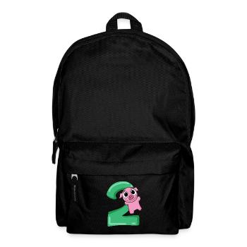 2 Jahre alt - 2 Geburtstag mit Tier Motiv - Rucksack - Schwarz - Vorne