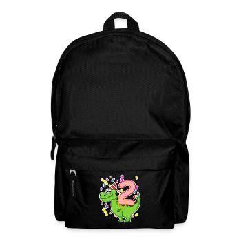 2 Jahre alt - 2 Geburtstag mit Tier Motiv - Rucksack - Schwarz - Vorne