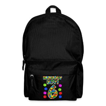 6th birthday boys 6 years child son - Backpack - black - Front