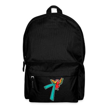 7 Jahre alt - 7 Geburtstag mit Tier Motiv - Rucksack - Schwarz - Vorne