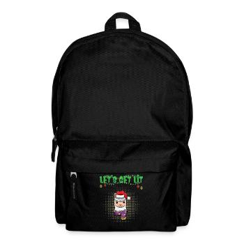 Let's Get Lit Advent Season Christmas Party X-Mas - Backpack - black - Front