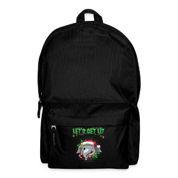 Let's Get Lit Advent Season Christmas Party X-Mas - Backpack - black - Front