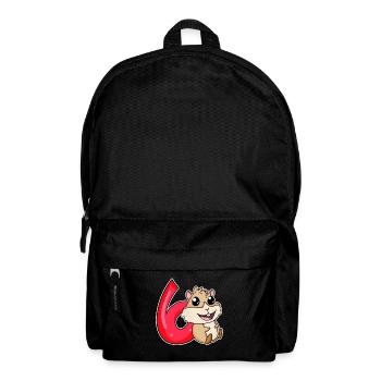 6 Jahre alt - 6 Geburtstag mit Tier Motiv - Rucksack - Schwarz - Vorne