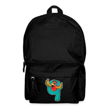9 Jahre alt - 9. Geburtstag mit Tier Motiv - Rucksack - Schwarz - Vorne