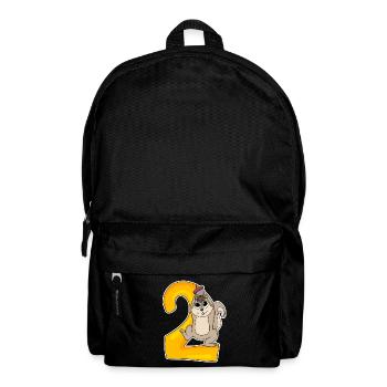 2 Jahre alt - 2 Geburtstag mit Tier Motiv - Rucksack - Schwarz - Vorne