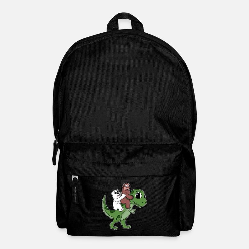 Dinosaurier Dino Faultier Bär - Rucksack - Schwarz