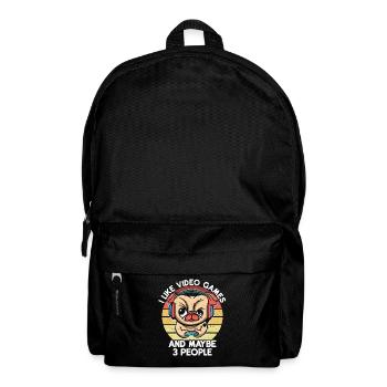Gaming -Hund - Rucksack - Schwarz - Vorne
