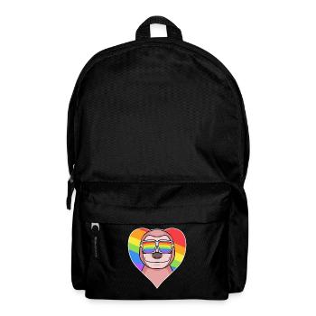 Animal gay paresseux Cœur arc-en-ciel - Sac à dos - noir - Devant