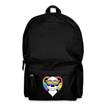 Gay Rainbow Heart Animal Panda - Backpack - black - Front