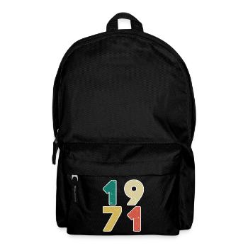 1971 - Jahrgang 1971 - Baujahr 1971 - Rucksack - Schwarz - Vorne