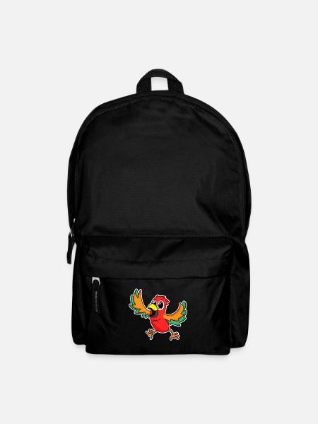 Perroquet Oiseaux Oiseaux - Sac à dos - noir