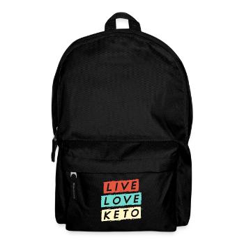 Ketogenic Diet Live Love Retro Ketosis Keto Lover - Backpack - black - Front
