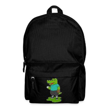 Gant de baseball en crocodile - Sac à dos - noir - Devant