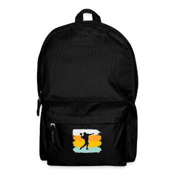 American football retro - Rucksack - Schwarz - Vorne
