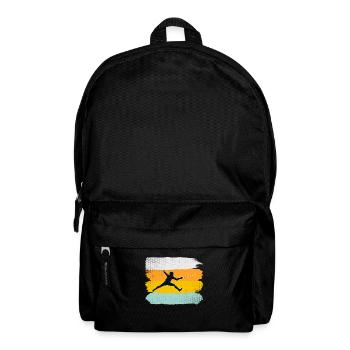 Fechten Retro - Rucksack - Schwarz - Vorne