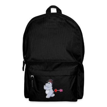 Nilpferd Bräutigam Zylinder Hochzeit - Rucksack - Schwarz - Vorne