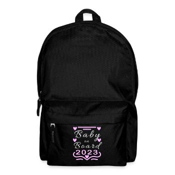 Bébé 2023 - Naissance Enceinte 2023 Grossesse - Sac à dos - noir - Devant