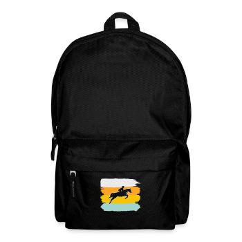 Pferd Retro - Rucksack - Schwarz - Vorne