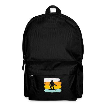 Snowboarden Retro - Rucksack - Schwarz - Vorne
