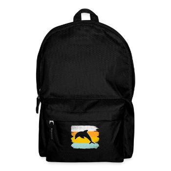Delfin Retro - Rucksack - Schwarz - Vorne