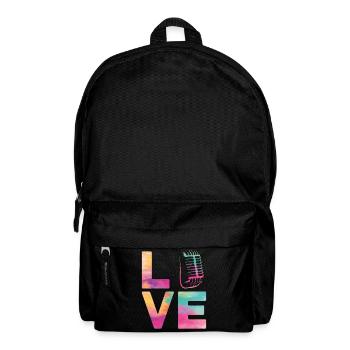 Karaoke Singer Microphone Vocalist - Rucksack - Schwarz - Vorne