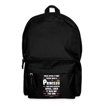 Es war einmal eine Prinzessin. April 1959 Geburtst - Rucksack - Schwarz - Vorne
