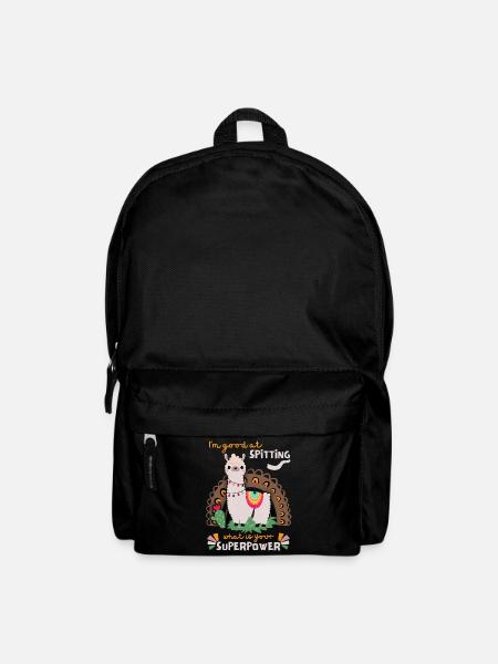 Lama-Llama, lustiger Spruch Spitting-Llama - Rucksack - Schwarz