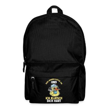 Fass Meinen Kaffee An Und Ich Klatsch Dich Hart En - Rucksack - Schwarz - Vorne