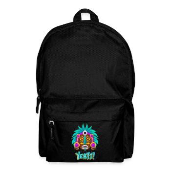 Azteken, Maya-Kultur, Tribal-Kultur Folklore-Maske - Rucksack - Schwarz - Vorne