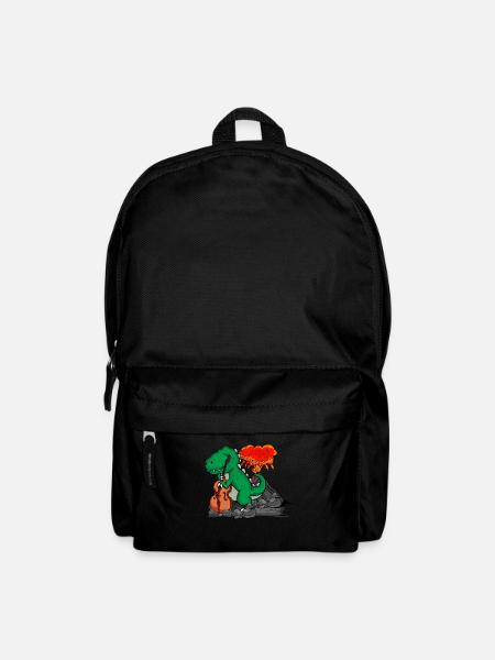 Dinosaurier Musiker Big Band Orchester Kontrabass - Rucksack - Schwarz