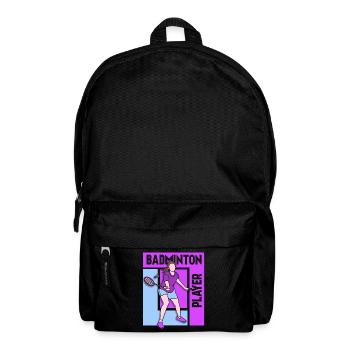 Badmintonspielerin Spielerin Mädchen Mutter - Rucksack - Schwarz - Vorne