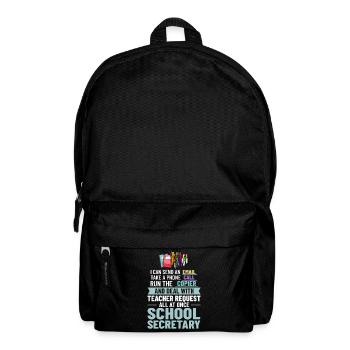 Secrétaire d’école Secrétariat de l’école Bureau du personnel - Sac à dos - noir - Devant